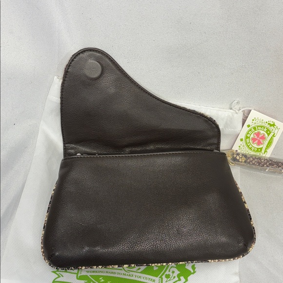 Charm and Luck Snakeskin and Brown and gold belt Clutch purse and dust bag - Picture 4 of 9